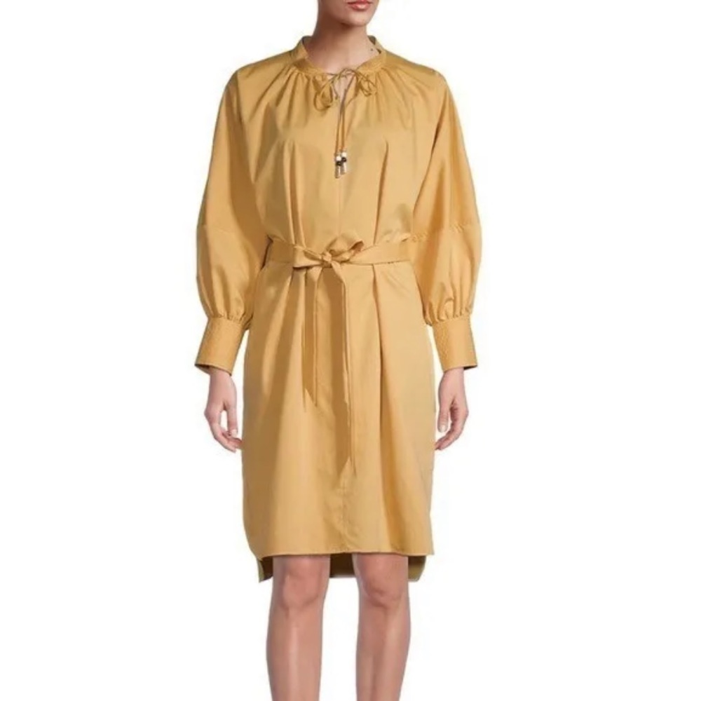 BOSS Dapera Poplin Sheath Dress In Sand NWT Size 4